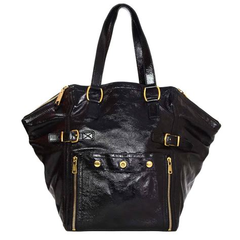 downtown borsa ysl|Downtown patent leather handbag Yves Saint Laurent Black in .